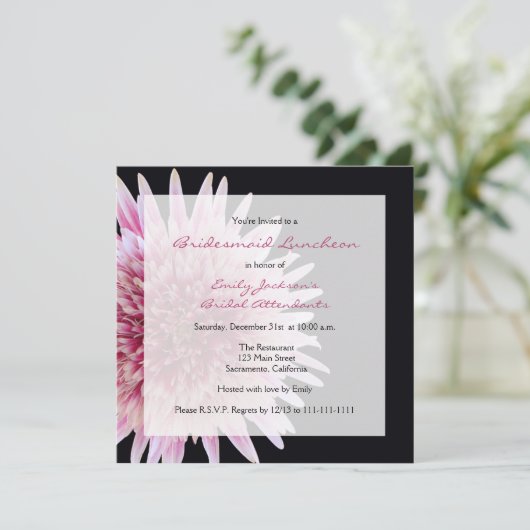 Bridesmaid Luncheon Einladung (Stehend Vorderseite)