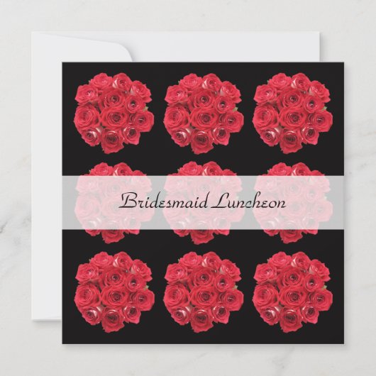 Bridesmaid Luncheon Invitation — Bridal-Rose Einladung (Vorderseite)