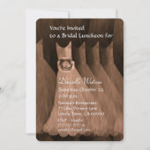 Bridesmaid Luncheon oder Brunch Bronze Metallic Einladung (Vorderseite)