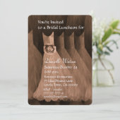 Bridesmaid Luncheon oder Brunch Bronze Metallic Einladung (Stehend Vorderseite)