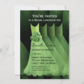 Bridesmaid Luncheon oder Brunch Green Dress V03 Einladung (Vorderseite)