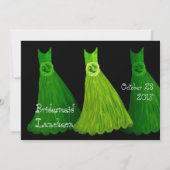 Bridesmaid Luncheon oder Brunch Lime Green Dates 2 Einladung (Rückseite)