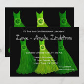 Bridesmaid Luncheon oder Brunch Lime Green Dates 2 Einladung (Vorne/Hinten)