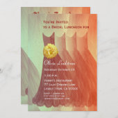 Bridesmaid Luncheon oder Brunch Orange Dress Einladung (Vorne/Hinten)