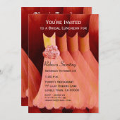 Bridesmaid Luncheon oder Brunch Peach Dress V04 Einladung (Vorne/Hinten)