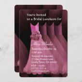 Bridesmaid Luncheon oder Brunch Pink Dress V01G Einladung (Vorne/Hinten)