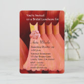 Bridesmaid Luncheon oder Brunch Salmon Dress V01F Einladung (Stehend Vorderseite)