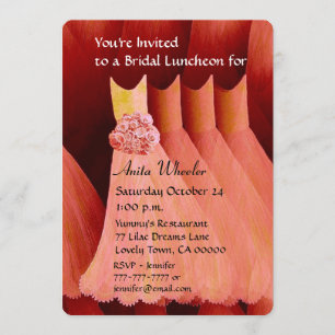 Bridesmaid Luncheon oder Brunch Salmon Dress V01F Einladung