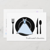 Bridesmaid Luncheon - Servierendes Set Einladung (Vorne/Hinten)