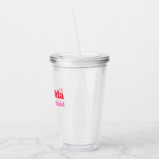 Bridesmaid Minimal Rot und Rosa Bachelorette Acryltrinkbecher (Links)