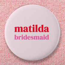 Bridesmaid Minimal Rot und Rosa Bachelorette