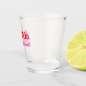 Bridesmaid Minimal Rot und Rosa Bachelorette Schnapsglas (Rechts)