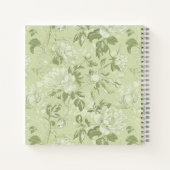 Bridesmaid Minimalist Stripe Green Floral Square Notizblock (Rückseite)