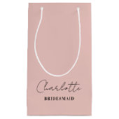 Bridesmaid | MINIMALISTISCHE ROSE Kleine Geschenktüte (Vorderseite)