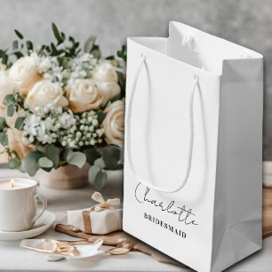 Bridesmaid Minimalistisches Skript Kleine Geschenktüte