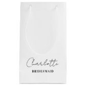 Bridesmaid | Minimalistisches Skript Kleine Geschenktüte (Vorderseite)