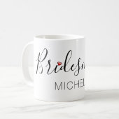 Bridesmaid mit Namen Kaffeetasse (Vorderseite Links)