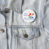 Bridesmaid mit roten Tulpen Button (Beispiel)