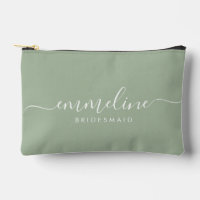 Bridesmaid Modern Minimal Script Sage