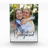 Bridesmaid Modern Minimalistisch Bachelorette Fotoblock (Vorderseite)