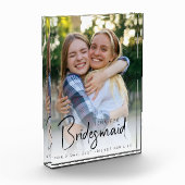 Bridesmaid Modern Minimalistisch Bachelorette Fotoblock (Links)