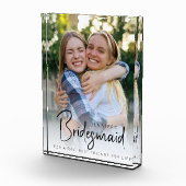 Bridesmaid Modern Minimalistisch Bachelorette Fotoblock (Rechts)