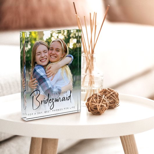 Bridesmaid Modern Minimalistisch Bachelorette Fotoblock