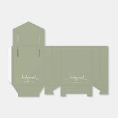 Bridesmaid Modern Minimalistisch Script Sage Green Geschenkschachtel (Ungefaltet)
