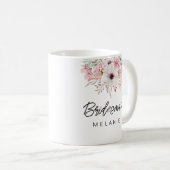 Bridesmaid Moderne rustikale Tasse Geschenk | weiß (VorderseiteRechts)