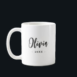 Bridesmaid Moderne Tasse Geschenk | SCHWARZ-WEISS<br><div class="desc">Bridesmaid Moderne Tasse Geschenk | Schwarz-weiß. Personalisieren Sie mit Ihrem individuelle Name und Jahr.</div>