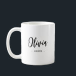 Bridesmaid Moderne Tasse Geschenk | SCHWARZ-WEISS<br><div class="desc">Bridesmaid Moderne Tasse Geschenk | Schwarz-weiß. Personalisieren Sie mit Ihrem individuelle Name und Jahr.</div>