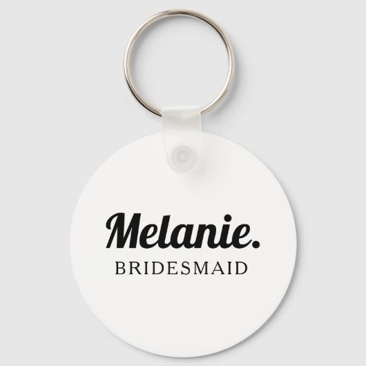 Bridesmaid | Moderner Minimalistischer Stil Schlüs Schlüsselanhänger (Vorderseite)
