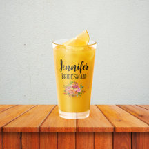 Bridesmaid | Modernes, florales Personalisiert