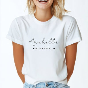 Bridesmaid   Modernes Minimalistisches Drehbuch Ba T-Shirt