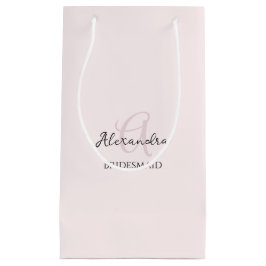 Bridesmaid Modernes Minimalistisches Monogramm Ros Kleine Geschenktüte