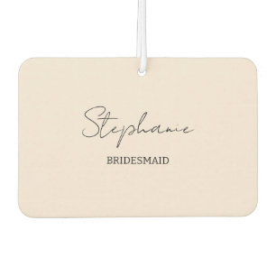 Bridesmaid   Modernes Minimalistisches Script Rosa Autolufterfrischer