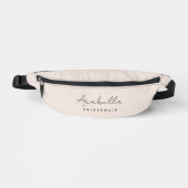 Bridesmaid | Modernes Minimalistisches Script Rosa Bauchtasche (Vorderseite)