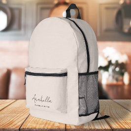 Bridesmaid | Modernes Minimalistisches Script Rosa Bedruckter Rucksack