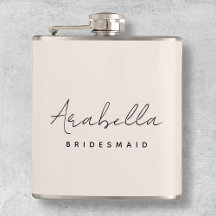 Bridesmaid | Modernes Minimalistisches Script Rosa