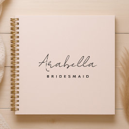 Bridesmaid | Modernes Minimalistisches Script Rosa Notizblock