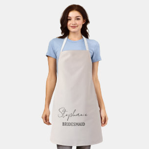 Bridesmaid   Modernes Minimalistisches Script Rosa Schürze