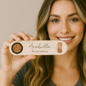 Bridesmaid | Modernes Minimalistisches Script Rosa Speed Flaschenöffner