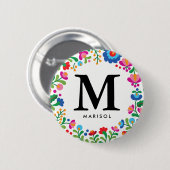 Bridesmaid Monogram Button (Vorne & Hinten)