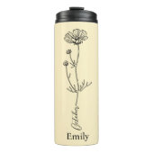 Bridesmaid Name Cosmos Oktober Geburtstagsgeschenk Thermosbecher (Vorderseite)