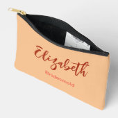 Bridesmaid Name Dankeschön Brautbräutigam Hochzeit Zubehörtasche (Offen)