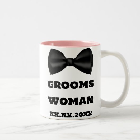 Bridesmaid Name Grooms Woman Wedding Tasse (Rechts)