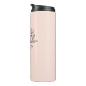 Bridesmaid Name Peony November Birth Blume Gift Thermosbecher (Nach rechts gedreht)