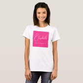 Bridesmaid Name Script Junggeselinnen-Abschied Wom T-Shirt (Vorne ganz)