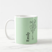 Bridesmaid Name Sweet Pea April Blume Kaffeetasse (Links)