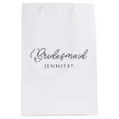 Bridesmaid-Namensvorlage wird benutzerdefinierbar Mittlere Geschenktüte (Vorderseite)